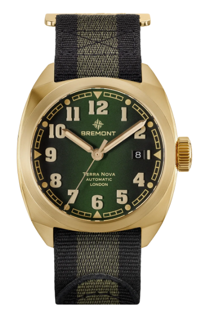 Best Bremont Terra Nova 40.5 Date Bronze tn40-dt-bz-gn-n-s Replica Watch